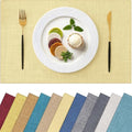 Homaxy Cloths Placemats for Dining Table Set of 4, 13" x 19", Lemon Yellow