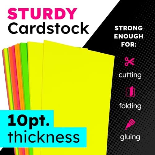 Hygloss Poster Board 22 x 28, 25 Pack Neon Pink, Colored Posterboard