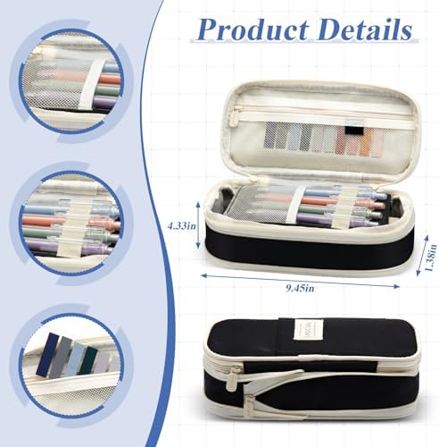 Jutom 39 Pcs Aesthetic Book Annotation Kit,Black,Cute Style
