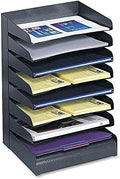 Safco Desk Organizer, 8 Shelves, Office and Classroom Mailbox, Mail Sorter, Commercial Grade Steel, Black
