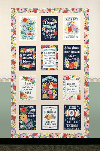 Teacher Created Resources Wildflowers Positive Sayings Educational Poster Pack (TCR6624)