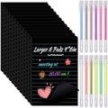 Yinder 24 Pcs Black Sticky Notes 4 x 6 Inch with Metallic Marker Pens