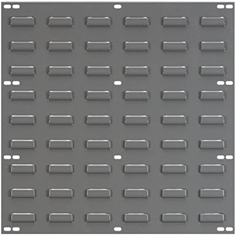 Akro-Mils 30618 Heavy Duty Wall Mount Garage Storage Steel Louvered Panel | Wall Storage Bin Hanging Organizer System for AkroBins, 18-Inch W x 19-Inch H, Grey, 4 Pack