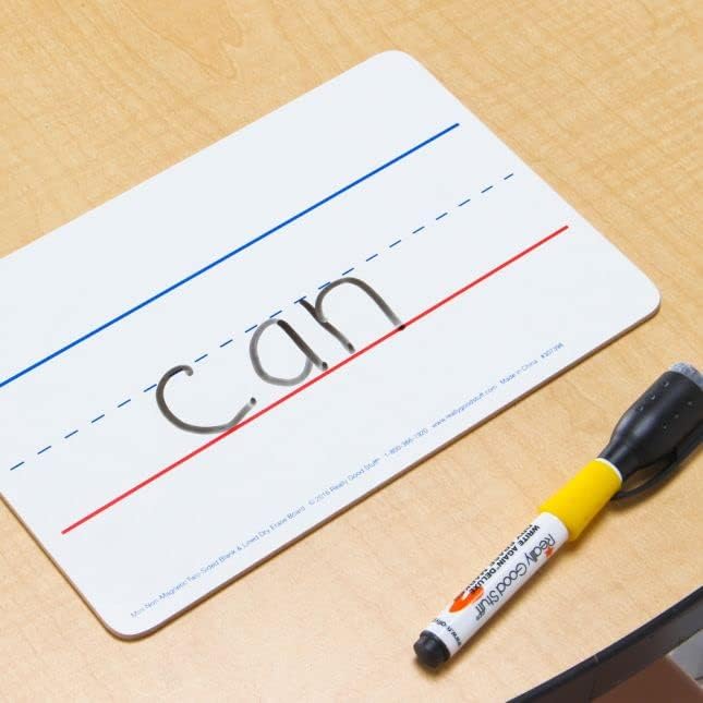 Really Good Stuff Mini Double-Sided Dry Erase Boards, Set of 12