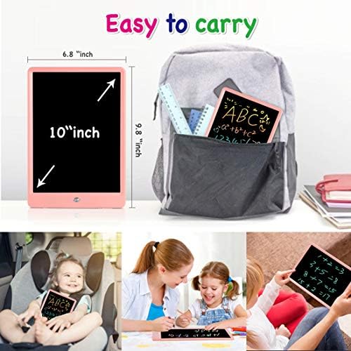 ORSEN LCD Writing Tablet 10 Inch, Colorful Doodle Board Drawing Pad for Kids, Toddler Toys for 3 4 5 6 7 8 Year Old Girls Boys Gifts (Pink)