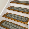 Homespice Flint Hill Jute Braided Stair Treads, Rect 8x28 Set of 13