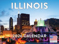 Illinois Calendar 2026 Wall 12 Month Monthly IL Scenic Souvenirs Illinoisan Themed Gifts | American Made In The USA