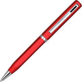 Lanier Licia Ballpoint Pen - Shiny Chrome Ring & Parts with Medium Tip 0.7mm Cross Style Refill (with Accents - White or Black or Pink or Purple)