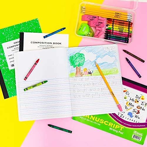 BAZIC Products Pink Pencil-Top Eraser Caps, Latex-Free, PVC-Free, 20 Count