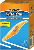BIC Wite-Out Brand Exact Liner Correction Tape, 19.6 Feet, White, 10-Count | Fast, Clean, And Easy to Use | Tear-Resistant for Smooth Corrections | Clear Dispenser Shows Remaining Supply