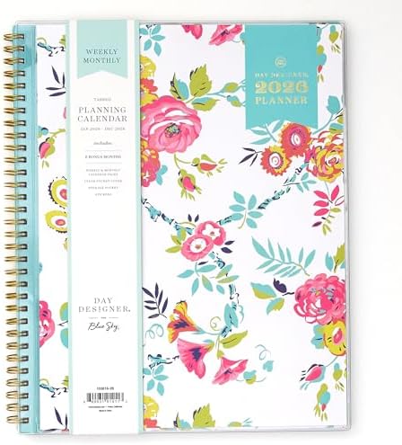 Blue Sky Day Designer 2026 Weekly & Monthly Planner, 8.5"x11", Peyton White
