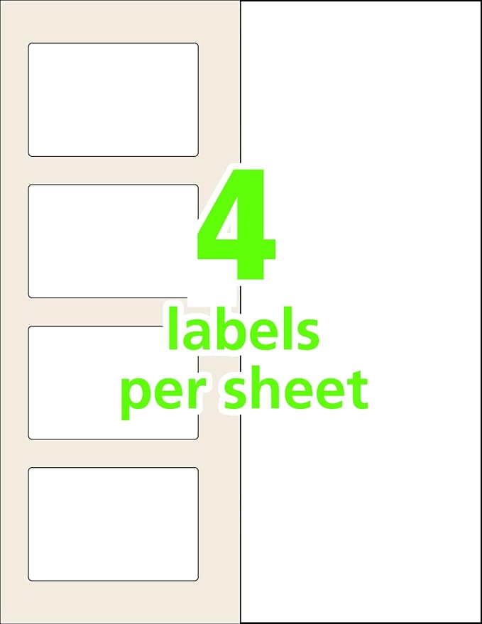Avery® 00756 Easy Align® Self-Laminating ID Labels, Laser/Inkjet, 2 15/16 x 3 5/16, White (Pack of 100)