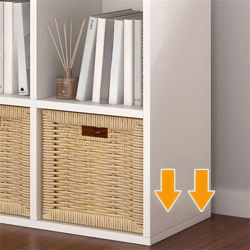 Lateral Filing Lumber Bookshelves Shelves Solid Wood Bookshelf, Floor-standing Storage Rack, Low Bookcase, Cube Storage Unit, Household TV Cabinet, Bay Window Cabinet White 50"L x 9"W x 26"H