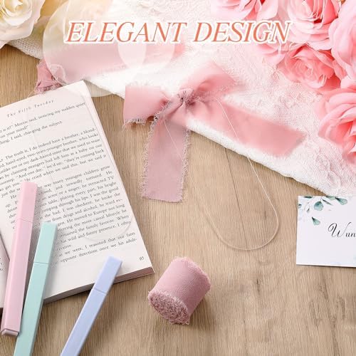 Yeaqee 100 Pcs Oval Shaped Clear Acrylic Bookmark Blanks with Ribbon