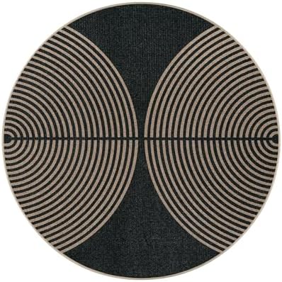 Lahome Rainbow Small Round Rug, 3ft Circular Indoor Outdoor Entryway Rug