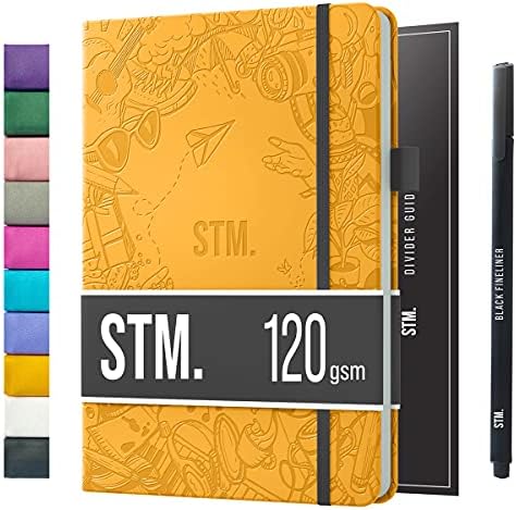 Bullet Dotted Journal Dot Grid Notebook | A5 Daily Journaling Notebooks for Personal Writing, Work, Women | 120gsm Thick Paper, Hard cover, Lay Flat Binding | 5x7 Journals Cuaderno Libretas de apuntes
