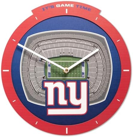 YouTheFan NFL New York Giants StadiumView 3D Wall Clock