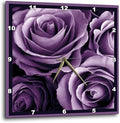 Wall Clock Silent - 13 inch - Close up of Dreamy Lavender Purple Rose Bouquet - Garden Nature Florals Flowers Roses Bouquet