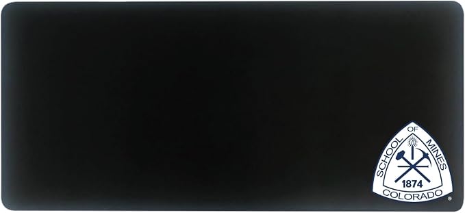 Colorado School of Mines Classic Cloth Desk Mat, Durable Office Supplies, Non-Slip Base, Responsive Desk Pad with Smooth Cloth Surface, Black