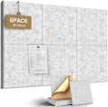 JBER Cork Board Alternative, 6 Pack 36" x 24" Felt Board, Silver Gray