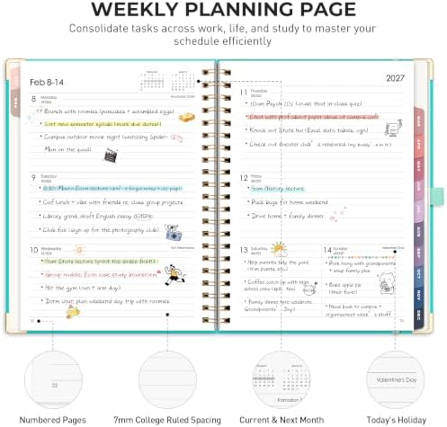 RETTACY 2027 Planner, Weekly and Monthly, Large Size (8.5" x 11")