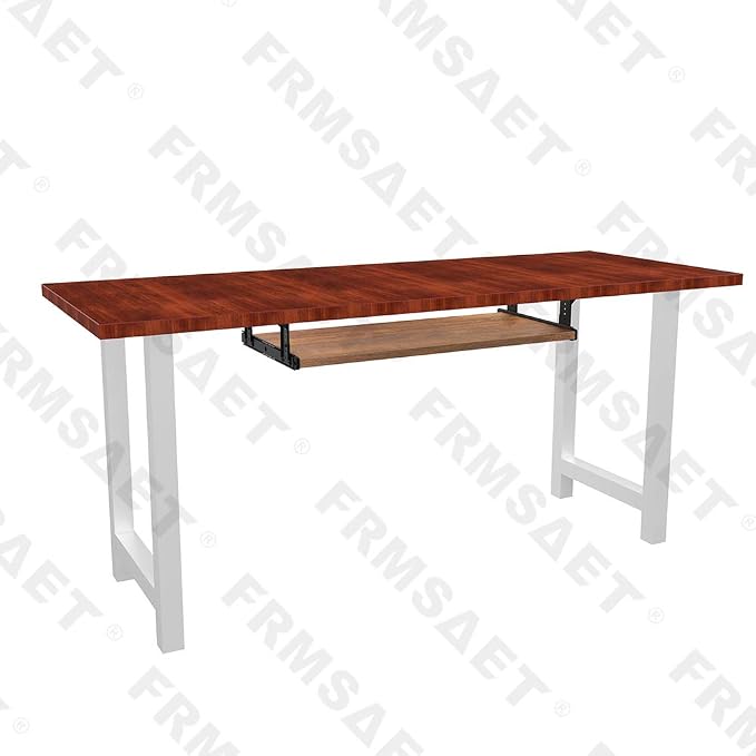 FRMSAET Office Product 20/24/30 inch Keyboard Drawer Tray(24 inch, Brown) | Heavy Duty Wood Computer Platform Under Desk Sliding Drawer Furniture Accessories with Adjustable Height Slides, Save Space
