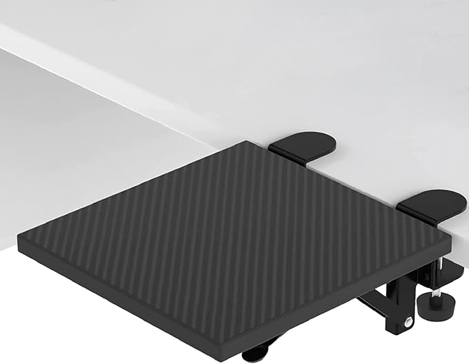 Desk Arm Rest Table Extender Wrist Forearm Elbow Support Computer Desk Extension Collapsible for Square Tabletop - Carbon Fiber 9.45" x 7.87"