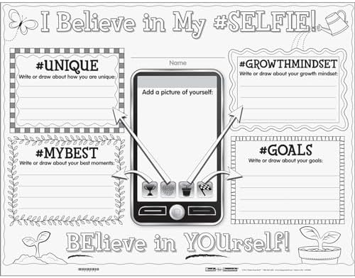 Really Good Stuff Growth Mindset Posters, Set of 24, Ages 5+, Kindergarten+