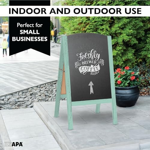 Ilyapa A Frame Chalk Board Easel Sign 20x40 in - Sandwich Signs Outdoor