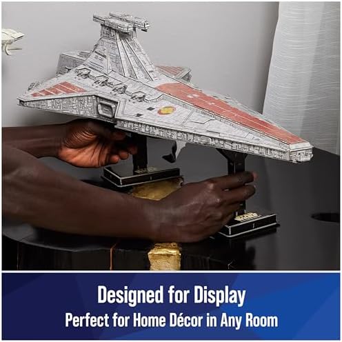 4D Build Star Wars Deluxe Venator-Class Star Destroyer 3D Model Kit, Star Wars Collectibles & Desk Decor, Adult Puzzle, Building Toys, 288 Pieces, 3D Puzzles, Gift Ideas for Ages 12 & Up