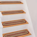 Homespice Highland Jute Braided Stair Treads, Oval 8x28 Set of 13