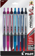 PILOT Pen 26095 Precise V5 RT Refillable & Retractable Premium Rolling Ball Pens, Extra Fine Point (0.5mm), Assorted Colors, 7 count