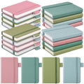 Ceenna 16 Packs Pocket Small Notebook Journals with Pen Holder Mini Notebook Bulk 192 Pages/96 Sheets Hardcover with Thick Lined Paper 3" x 4.4" A7 Small Notepad Morandi Color for Home & Journey