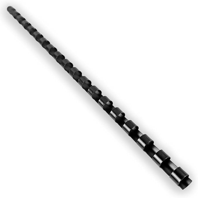 HOUYEE Plastic Binding Combs Spines 5/16 Inch, 19 Rings, 200 Pack, Black | 8mm Binder Combs for Letter Size Paper, 40 Sheets Capacity, for Book Binder Office School Supplies