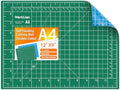 WORKLION Self Healing Cutting Mat: 12''x9'' Double Sided Craft Cutting Mat for Sewing, Fabric, Quilting - 5-Ply Slip-Resistant Hobby Cutting Board for DIY Projects (Green/Blue)