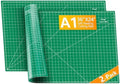 Ecraft 2-Pack 24"x36" Self-Healing Sewing Mat: Large Double-Sided Green 5-Ply Hobby Mat, A1 Rotary Cutting Mat for Sewing, Quilting & Fabric Crafts