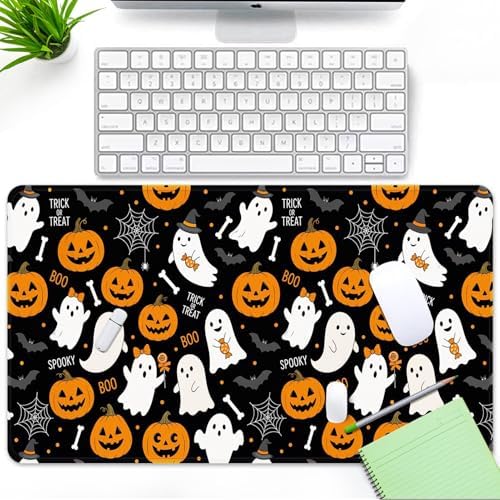 Britimes Large Mouse Pad, Mouse Pad, 31.5 x 15.7 Inch, Halloween Skeleton