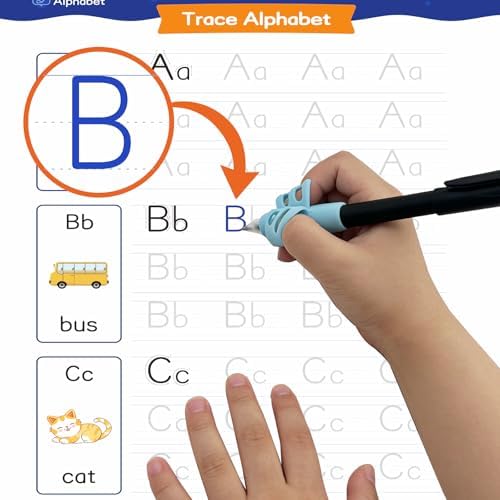 3D Magic Grooved Writing Practice for Kids - Reusable Handwriting Workbooks for Kids Ages 3-5 5-7, Preschool Learning Activities Tracing Books with Disappearing Ink, Easter Toys Gifts for Boys & Girls