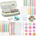 Eersida 58 Pcs Flower School Supplies Set, Colorful Pencil Pouch Pens