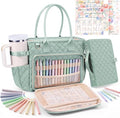 Large Bible Bag with Bible Cover Case for Women, Quilted Church Tote Bag