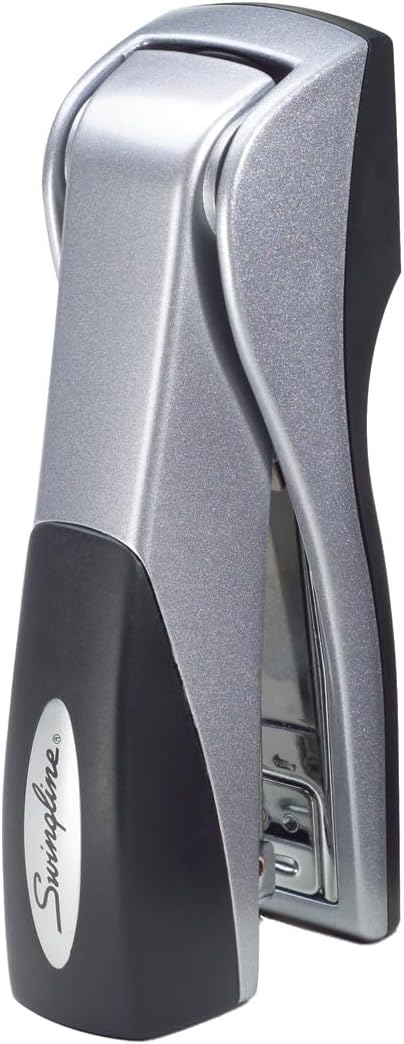 Swingline Stapler, Jam Free, Optima Grip Compact Size, Ergonomic Cushion, Metal, 25 Sheet Capacity, Silver (87816)