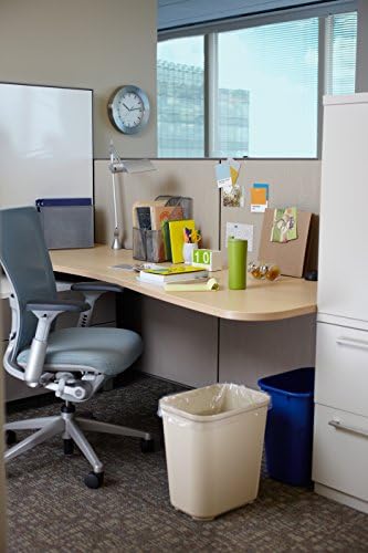 Rubbermaid Commercial Products Fire Resistant Wastebasket 7GAL/28 QT Beige for Hospitals/Schools/Hotels/Offices