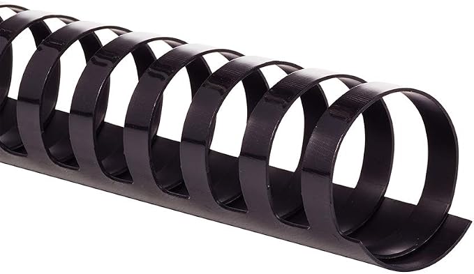 GBC Binding Spines / Spirals / Coils, 1" Diameter, 225 Sheet Capacity, CombBind, Black, 100 Pack (4000118)