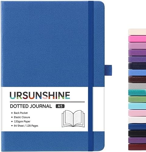 Dotted Journal/Notebook - Dot Grid Hard Cover Notebook, 5.3'' x 8.26''