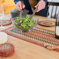 Homespice Chester Braided Table Runner for Cabin Decor, Rect 8x28 Set of 2