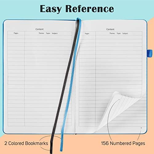 College Ruled Notebook, 7 Pack A5 Hardcover Lined Notebook for Work School