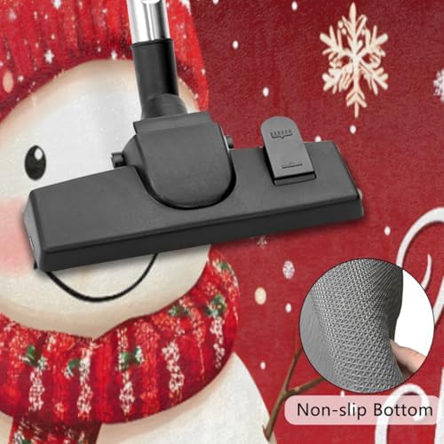 Merry Christmas Cute Snowman Half Round Door Mat, Non-Slip Welcome Indoor Entrance Way Rug Semi Circle Front Doormats Washable Bathroom Kitchen Floor Mat, Outdoor Rugs for Garage, Patio, Hearth Rug