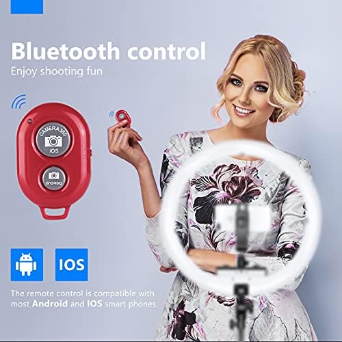 Neewer Ring Light Set [Improved Version - 1.8 cm Extremely Slim] - 18 Inches, 3200-5600K, Dimmable LED Ring Light with Lamp Base, Rotating Phone Holder, Hot Shoe Adapter
