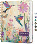 Planner 2026-2027, Jul 2026-Jun 2027 Academic Monthly & Weekly Planner | 6.3" x 8.5" Hardcover Pretty Calendar Planner for Women, Spiral Organizer for School Office Home Supplies, Hummingbird Garden
