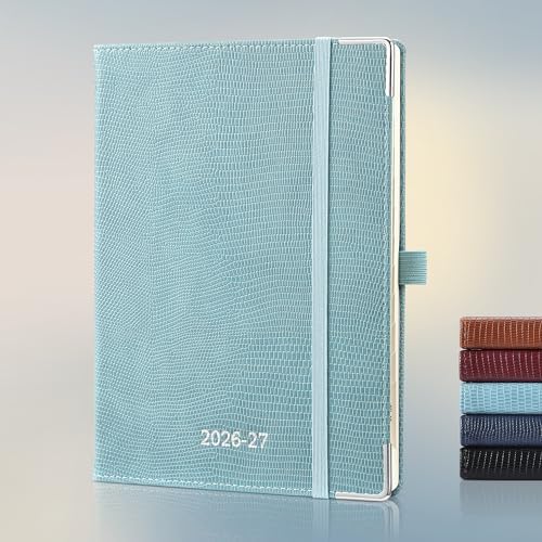 Planner 2026-2027 Weekly & Monthly Planner with Hourly Time Slots, 18 Month Academic Calendar July 2026 – Dec 2027, Vertical Layout, Monthly Tabs, Hardcover Business Agenda, Sky Blue